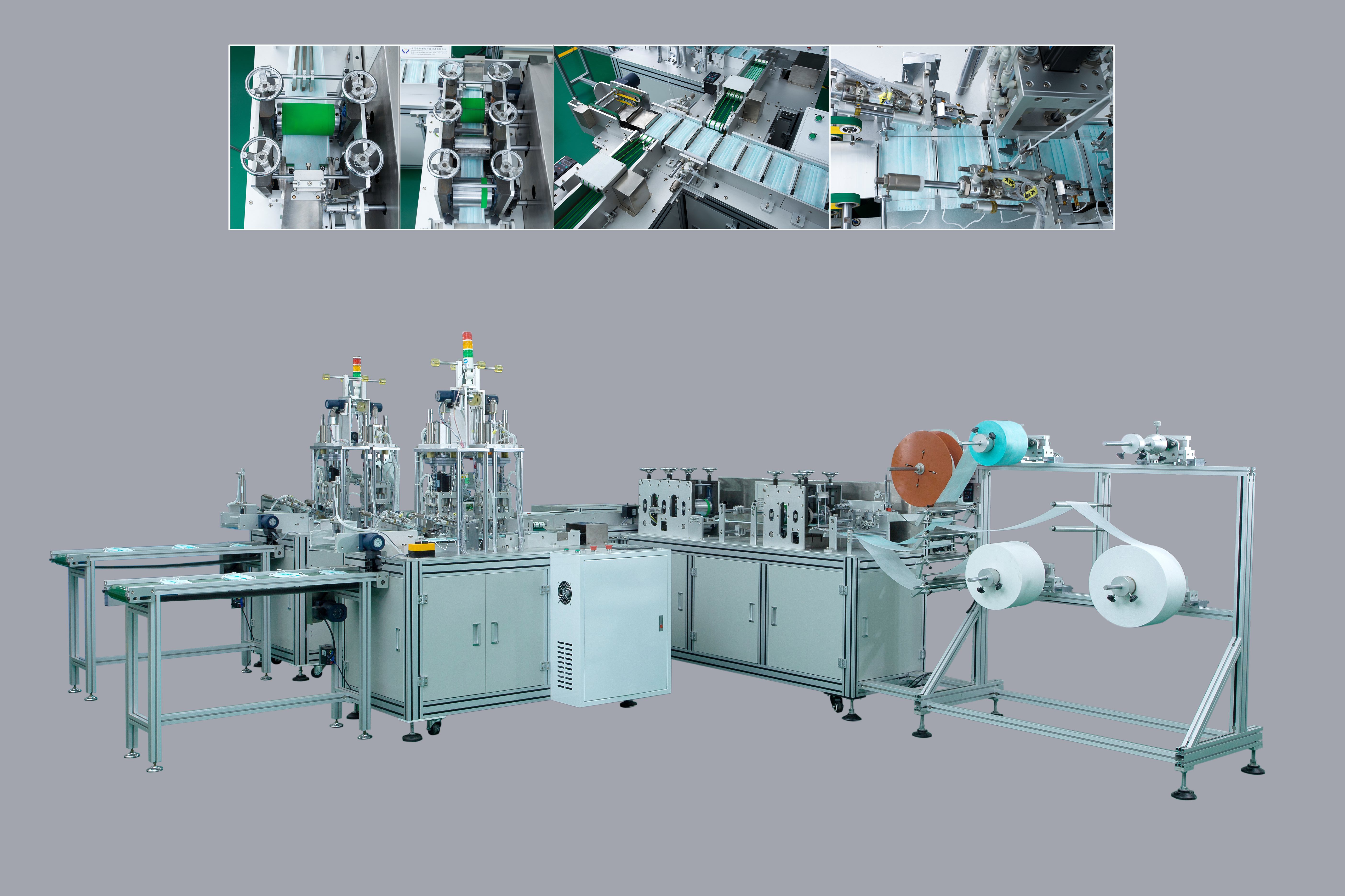 Máquina de fabricación de máscara quirúrgica completamente automática